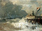 Sturm an der Kuste by Andreas Achenbach